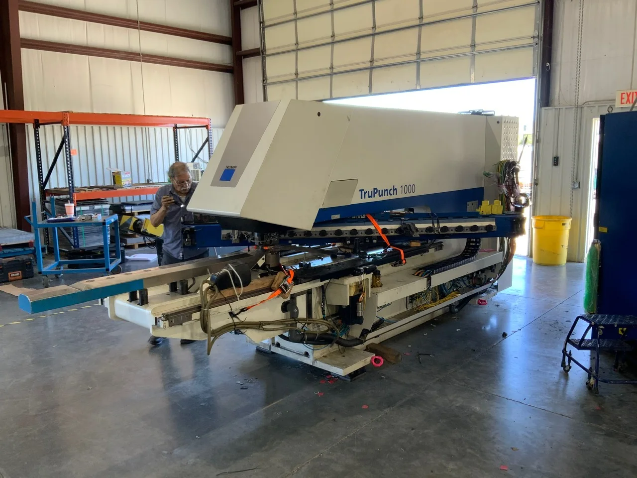 CNC fabrication machine installed in a manufacturing facility