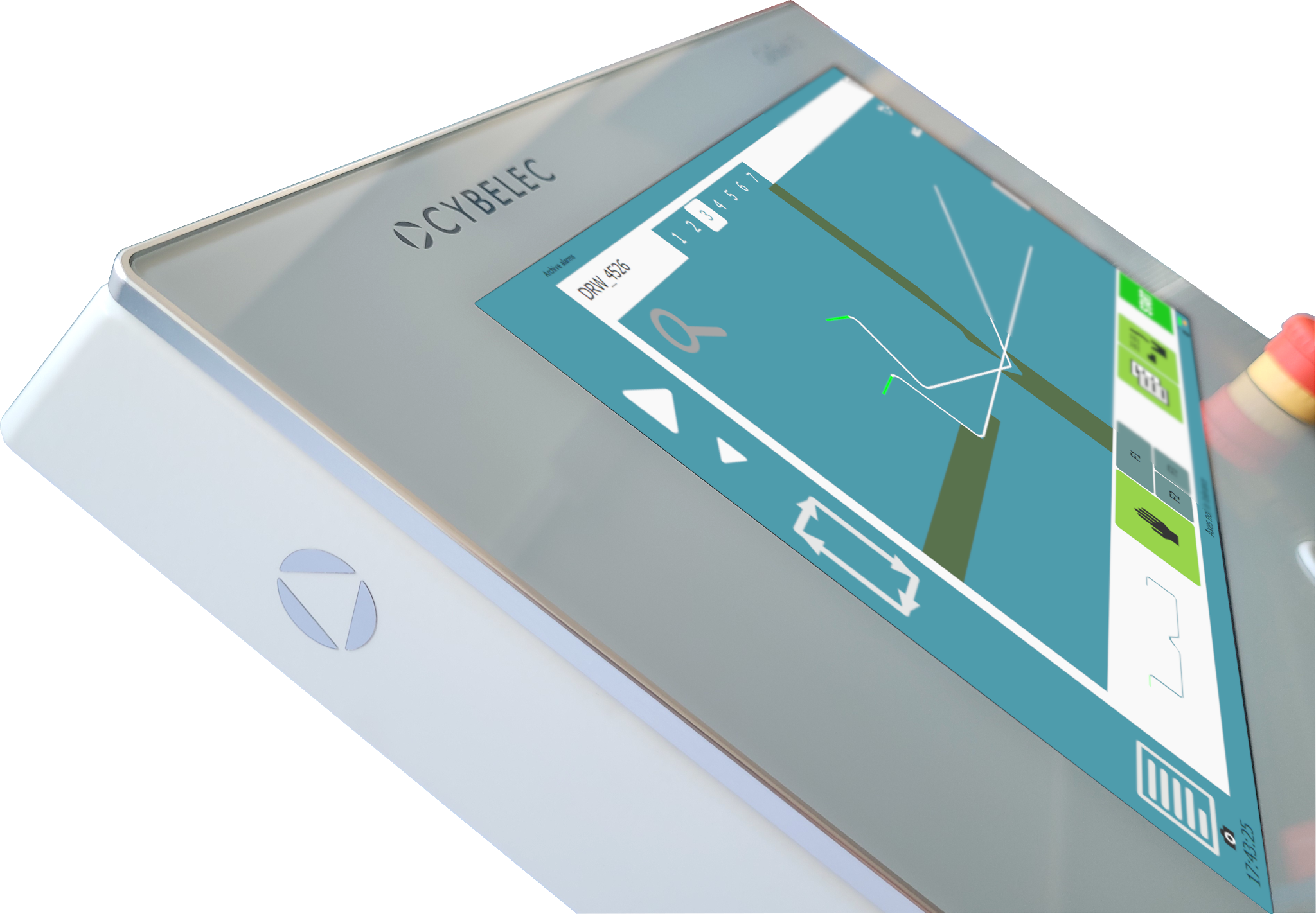 Side view of CYBELEC CybTouch control options