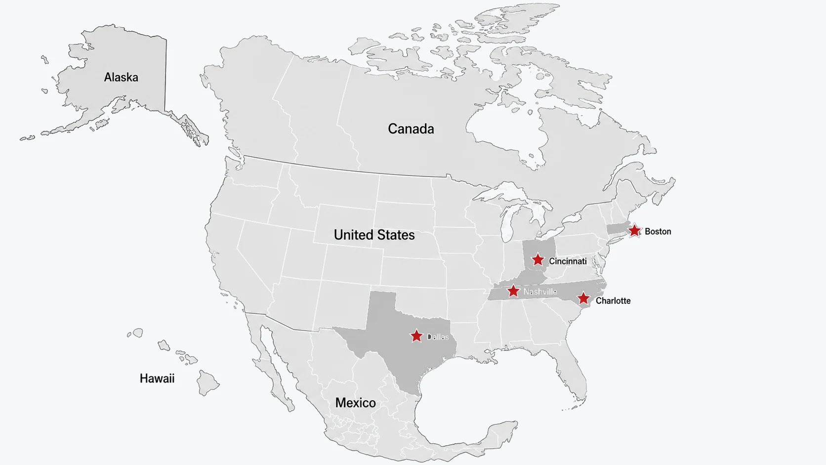 Branin Automation field service locations across North America