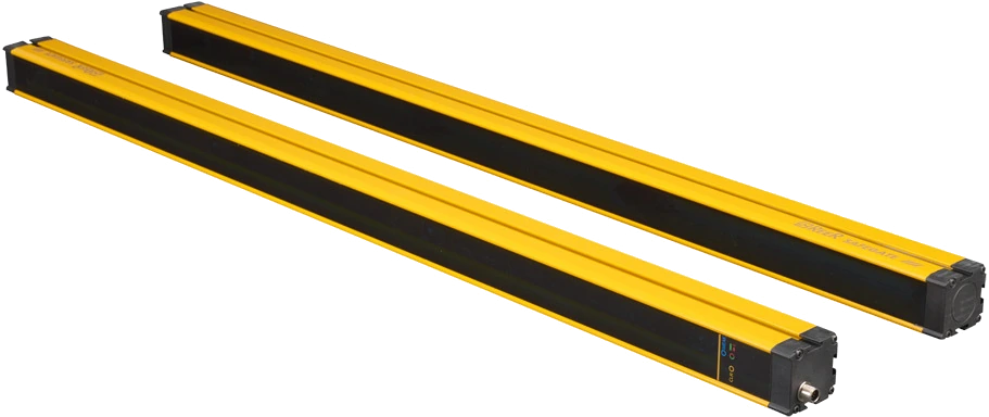 Pair of industrial safety light curtains for machine access protection